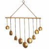 Recycled Metal Golden Bells Windchime