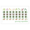 Growing Vegetables Tea Towel