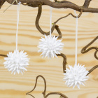 Kotte Mini Paper Decorations, White, set of 6